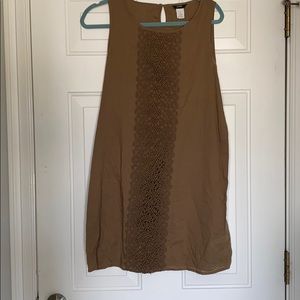 JCrew Brown Embroidered Summer Dress